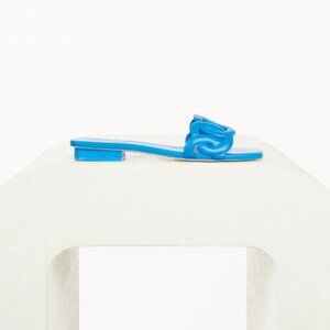 Cult Gaia Celine Flat Slide Sandals Blue - 38(8)